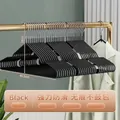 Durable black non-slip clothes hangers, heavy-duty space-saving design, 40.5cm wide - Black [regular style 40g]