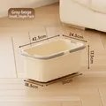 Small beige rectangular plastic mop bucket with dimensions 42.5x24.5x17.5cm shown on floor - Small (15L) / Cream