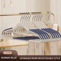 Cintre en plastique antidérapant et sans couture de couleur bleu norvège durable - Bleu Norvège