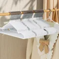 Premium thickened white anti-slip clothes hangers designed for seamless hanging on rack - Thickened / 55g (ai-10 Pieces/Pack) / White