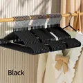 High-quality thickened black non-slip clothes hangers with anti-shoulder bump design - Black [bold style 55g]