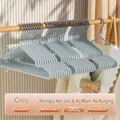Durable thickened non-slip plastic clothes hangers in minimalist grey finish for home use - Gray [bold style 55g]