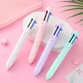 Macaron 6-color multi-functional ballpoint pens in four pastel shades for journaling - 6-in-1 Multi-Color Ballpoint Pen / Random Color / 0.5mm