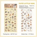 Cute cartoon dog sticker sheet for DIY journals and scrapbooking, variety of puppy designs - Cute Puppy / 1 Sheet