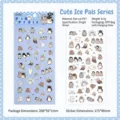 Cute polar animal sticker sheet featuring penguins and seals for DIY journals and crafts - Cute Polar Group / 1 Sheet