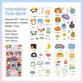 Kawaii interstellar cute spirit PET stickers set of 4 sheets for scrapbooking and DIY - Stellar Spirit / 4 Sheets/Pack