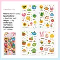 Yuanqi Fruit Cute cartoon PET stickers set with 4 sheets for journaling decoration - Energetic Fruit / 4 Sheets/Pack