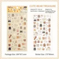 Cute bear theme PET die-cut decorative stickers for DIY scrapbooking and journals - Cute Bear Cubs / 1 Sheet