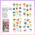 Cartoon PET die-cut stickers set with 4 sheets for children handbook decoration - Warm Autumn Cute Friend / 4 Sheets/Pack