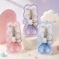 Forbici di sicurezza per bambini in confezione con coniglietto, set di 3 colori - 6077 Serie Coniglio / Colore Casuale