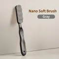 Grey nano soft-bristle shoe cleaning brush, single pack for gentle washing. - 1PC / Gray