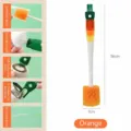 5-in-1 orangefarbene Karotten-Tassenbürste für Babyflaschen und Strohhalme, 36 cm lang - Orange Einzeln [Fünf-in-Eins]