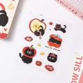 Planche d'autocollants chat pomme mignons pour scrapbooking et décoration de téléphone. - Pomme