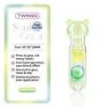 Green bear-shaped retractable dot glue tape pen for scrapbooking, journaling, and DIY - Lucky Green