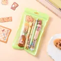Lindo set de regalo de papelería Capybara en una bolsa verde para los estudiantes. - Juego de 7 Piezas Carpincho - Amarillo