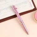 Pinkfarbener, metallischer radierbarer Gelschreiber mit 0,5-mm-Spitze für Schüler - 0.5 Löschbares Kristallblau / Rosa Aussehen