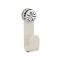 Elegant creamy white suction cup wall hook for kitchen storage and pot lid rack mounting - White
