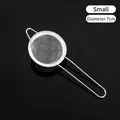 Stainless steel fine mesh kitchen strainer with long handle, small size 7cm diameter - Small (Diameter 7cm)