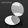 Large round 7cm stainless steel folding portable double-sided makeup mirror - Large Circle / 7cm Diameter