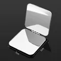 High-quality compact square stainless steel double-sided folding travel mirror 7x7cm - Large Square / 7cm