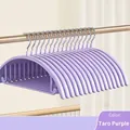 Set of durable taro purple non-slip seamless clothes hangers for sweaters and coats - Metal Style / 1 Piece / Taro Purple