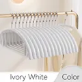 Premium non-slip ivory white hangers for seamless clothes hanging and daily storage - 10 Pieces Pack / Ivory