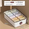 Caja de almacenamiento de ropa interior de 11 rejillas con tapa transparente para cajón - Caja de Bragas con Tapa (11 Rejillas) / Unidad Individual (Con Aroma) / Gris Transparente (Caja de Bragas)