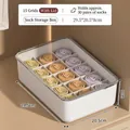 15-grid underwear and sock storage box with transparent lid for home closet organization - Socks Box With Lid (15 Grids) / Single Unit (With Aroma) / Transparent Gray (Socks Box)