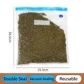 Reusable textured vacuum food sealer bag with blue double seal zip 29.5x33.5cm - 30*34cm
