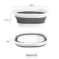 Medium portable collapsible washbasin in white and grey for travel home and camping - M / Light Gray