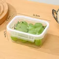 Compact transparent sealed food storage box with 11.5cm length for fruit storage - S / 300ml