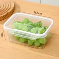 Transparent airtight food storage container 16.5x11.5x7cm for kitchen fridge organization - L / 30oz
