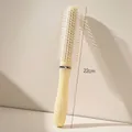 Professional 22cm beige round curling hair brush for salon styling and volumizing - Round Comb / Cream