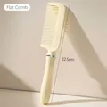Elegant cream-colored 22.5cm flat comb for daily hair styling and professional salon use - Flat Comb / Cream