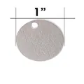 Durable brushed stainless steel 1 inch blank round pendant for personalized pet tags - Round / 1 Inch