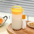 Minimalistische draagbare waterbeker met geel deksel en handriem van 14 cm - Klein (350ml) / Geel