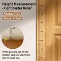 Transparent height measurement wall sticker for home decor, measuring up to 2 meters. - Transparent Style (No Residue) / 1 Roll / Clear