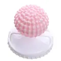 Pink spiked washing machine laundry ball with white lint filter mesh for hair removal - Spike Ball Style / Pink