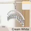 Multi-clip drying rack for socks and underwear in creamy white finish - 1 Piece / Cream White