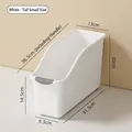 White high small kitchen pull-out storage box organizer with detailed dimensions shown - Tall Small / White