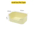 Small cream rectangular storage box for desktop organization, 15.5x10.5x6cm. - 15.5x10.5x6cm