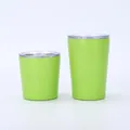 Vergleich von 8oz und 12oz hellgrünen, isolierten Milchbechern aus Edelstahl mit Deckel - 8oz / Grasgrün