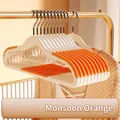 Premium non-marking anti-slip clothes hanger in vibrant monsoon orange color variant - Double Position Style / Orange