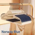 Premium Norway blue non-slip seamless clothes hangers designed for small necklines - Neck Protection Style / Blue
