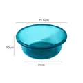 Thickened transparent teal plastic washbasin with dimensions 25.5x10cm for home use - M / Blue