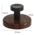 Mid-century wooden suction cup door hook with 5.5cm base and 3.5cm height dimensions - L / Walnut