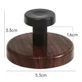 Vintage style wood grain vacuum suction cup door hook, 5.3cm diameter SKU variant - S / Walnut