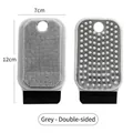 Grey double-sided silicone vegetable cleaning brush for kitchen, 7cm x 12cm size - 1 Piece / Gray