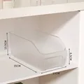 Small translucent plastic storage bin for cabinet organization with dimensions 35x17x13.5cm - S / Clear