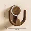 Vintage style walnut wood grain suction cup hook for bathroom hair accessory storage - 1 Piece / Walnut Color